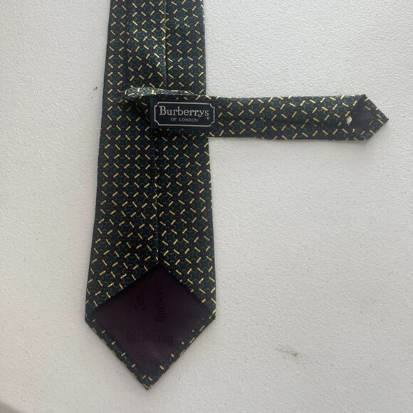 Vintage Burberrys Of London Necktie Men's Designer 100% Pure Silk Geometric - Picture 3 of 10